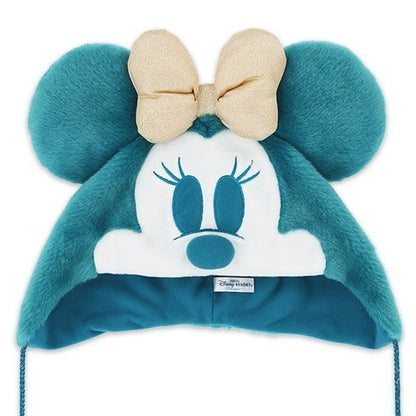 Japan Tokyo Disney Resort Minnie Fan Cap Hat Sea 25th Anniversary Fluffy Cozy