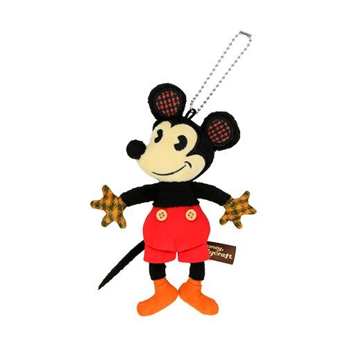 Japan Tokyo Disney Resort Mickey Plush Keychain Badge handcraft style