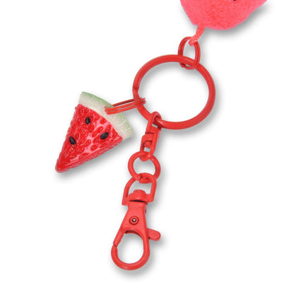 Japan Tokyo Disney Store Chip and Dale Plush Toy Keychain "I Love Watermelon"