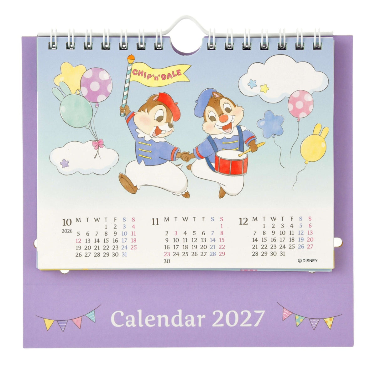 Japan Tokyo Disney Store Chip and Dale Desktop Calendar Pop-up 2027