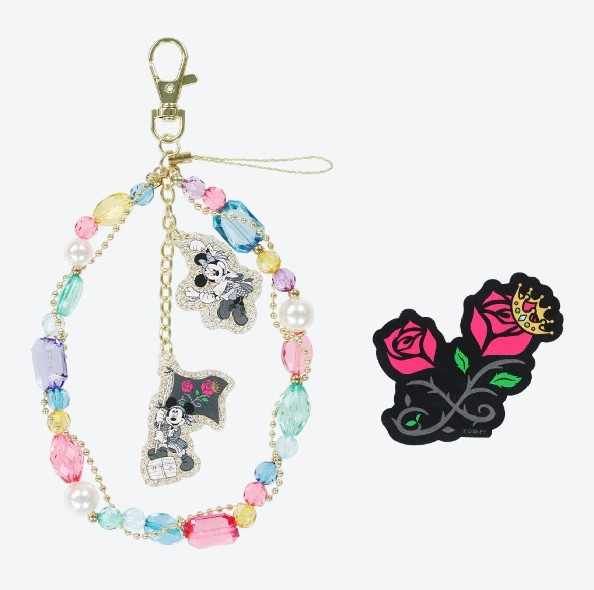 Japan Tokyo Disney Resort Pirates of the Caribbean Minnie Strap With Sticker