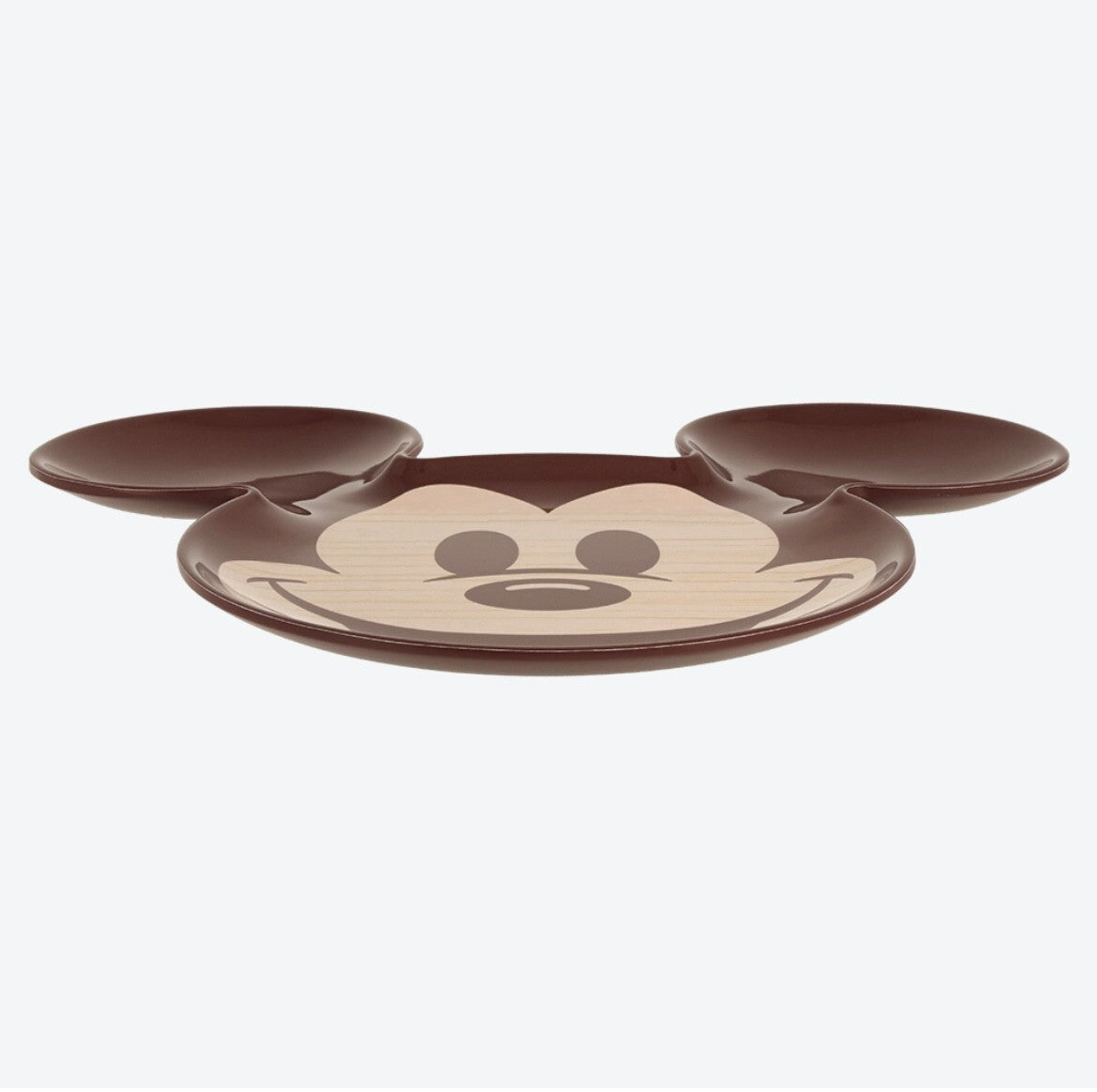 Japan Tokyo Disney Resort Mickey Face Western Melamine Plate 2025 Brown