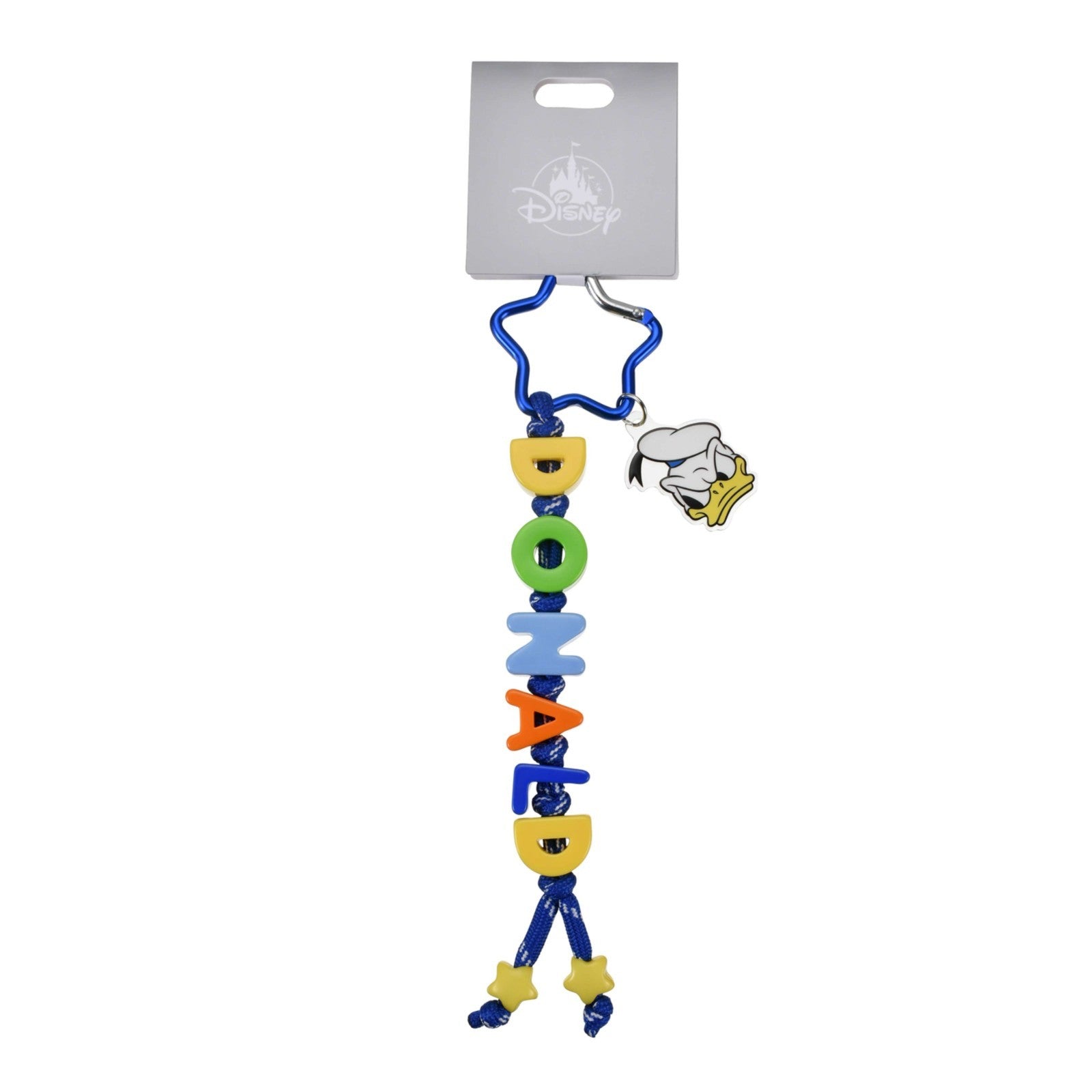 Japan Tokyo Disney Store Donald Duck Keychain with Name Beads Fes