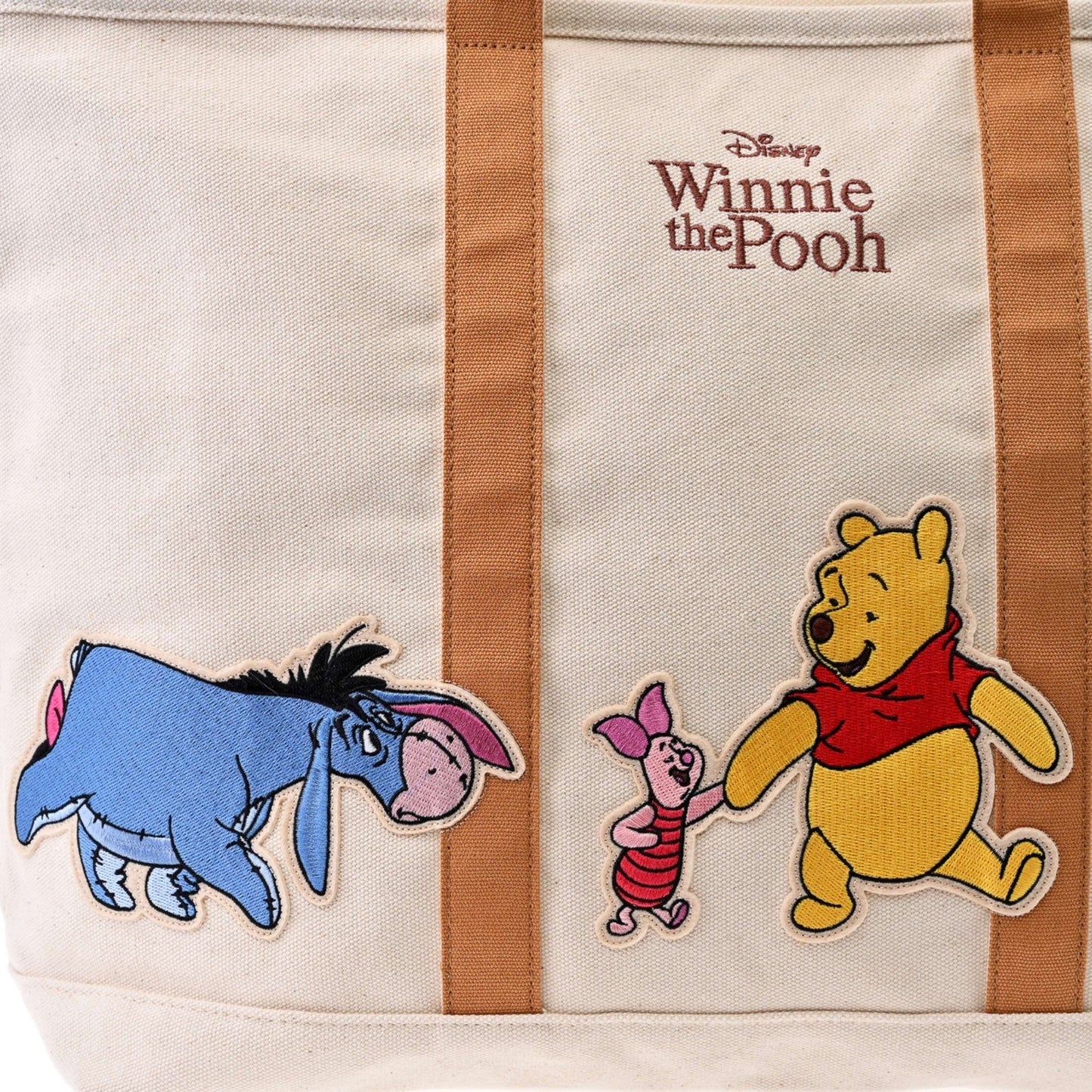 Japan Tokyo Disney Store Pooh Friends Tote Bag Walk Appliqué Collection
