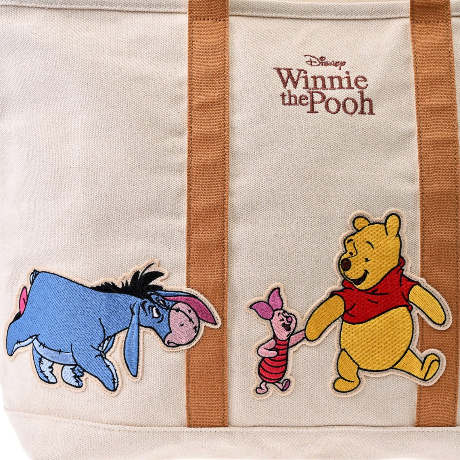 Japan Tokyo Disney Store Pooh Friends Tote Bag Walk Appliqué Collection