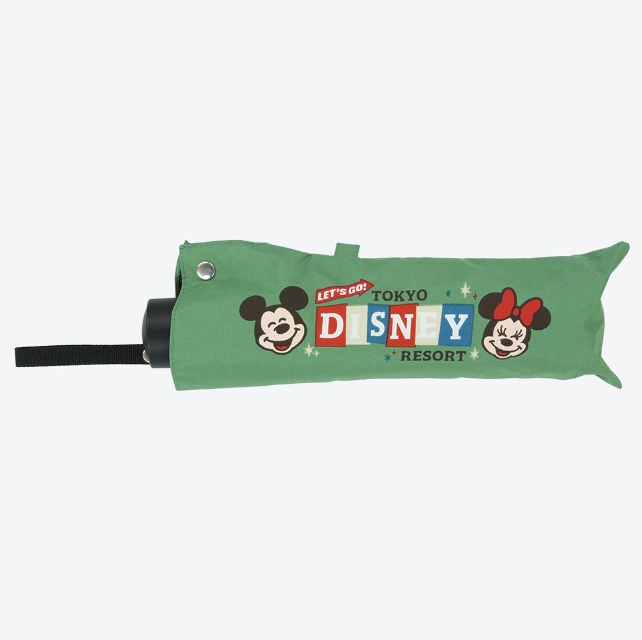 Japan Tokyo Disney Resort Sun and Rain Folding Umbrella Mickey Green