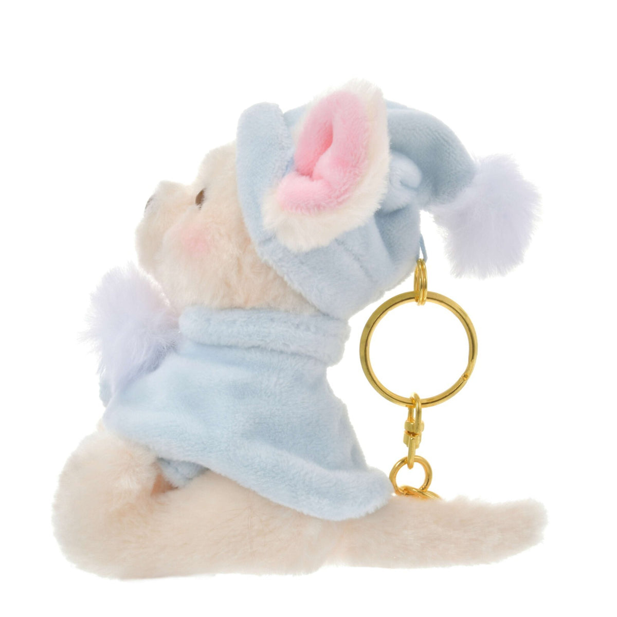 '+Japan Tokyo Disney Store Lou Plush Toy Keychain Christmas 2024 WHITE POOH