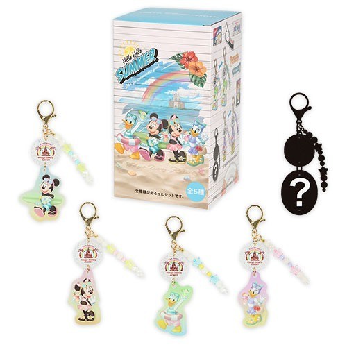 Japan Tokyo Disney Resort Mickey and Minnie Keychain Set Hello Summer