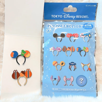 Japan Tokyo Disney Resort Ears Headband Pin badge Collection (2 pins)
