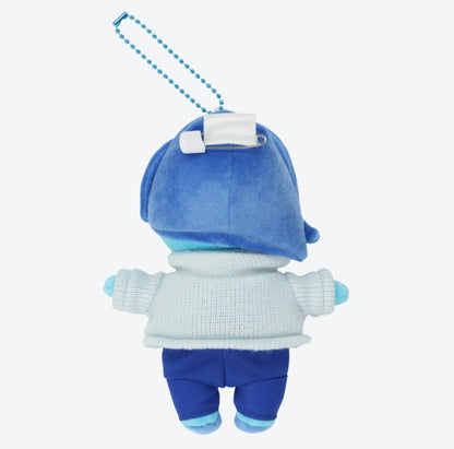 Japan Tokyo Disney Resort Inside Out Badge Plush Keychain Sadness