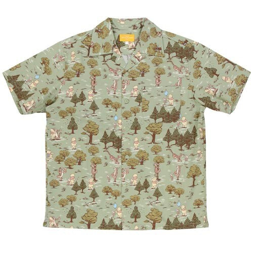 Japan Tokyo Disney Resort Aloha Shirt Winnie the Pooh All-over pattern