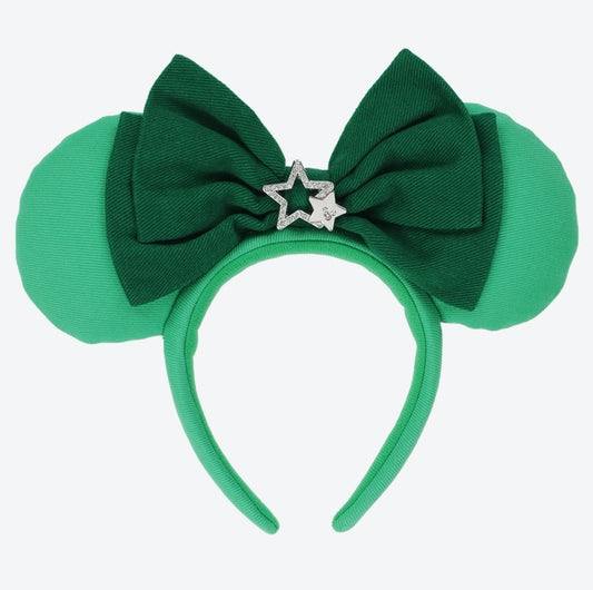 Japan Tokyo Disney Resort Ears HeadBand Hat Minnie Mouse Green