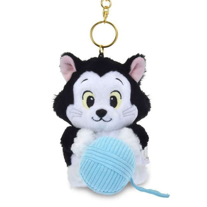 Japan Tokyo Disney Store Figaro Plush Toy Keychain Ball of Yarn MOVE Pinocchio