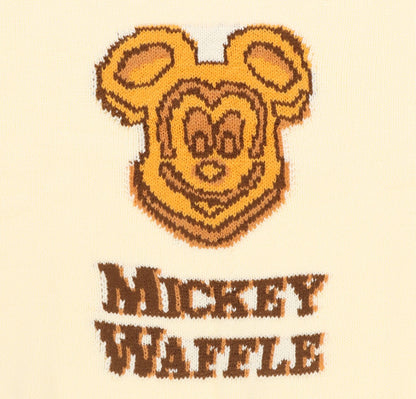 Japan Tokyo Disney Resort Mickey Waffle Sweater Long sleeve Sweets　L size