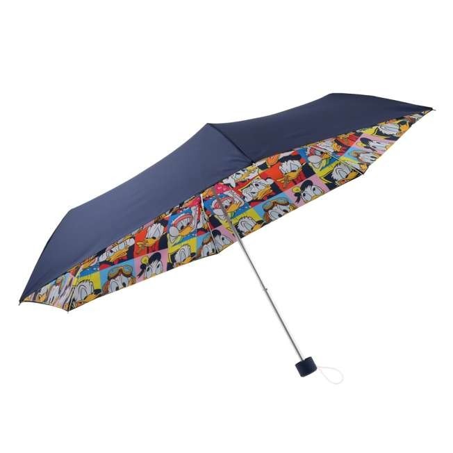 Japan Tokyo Disney Store Donald Folding Umbrella Sunny Rainy Pouch SHINY DAY