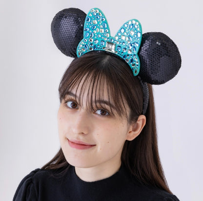 Japan Tokyo Disney Resort Minnie Mouse Free Blue Headband Ears Cap Limited 2026