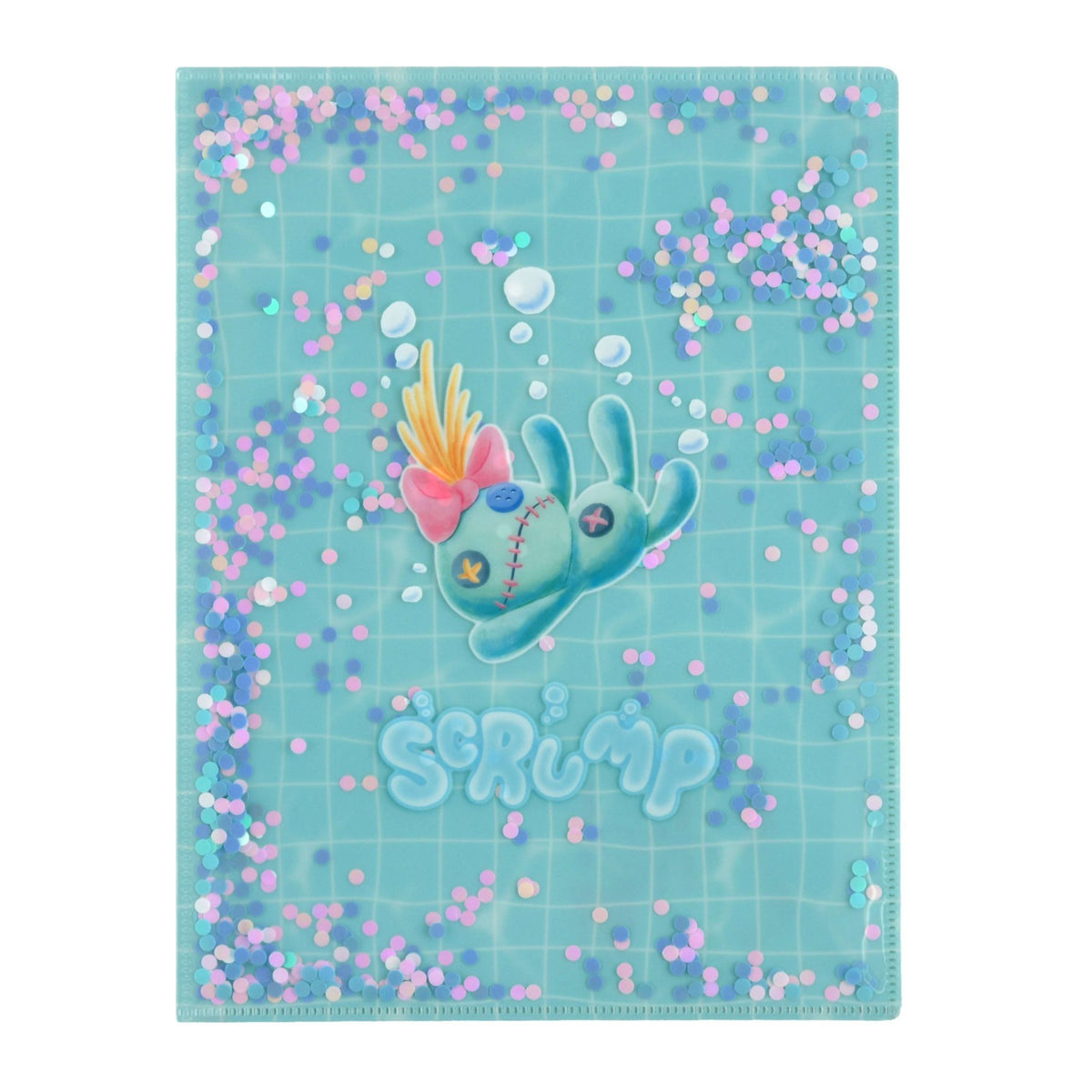 Japan Tokyo Disney Store Clear File Folder 2 Pockets Scrump Collection Stitch