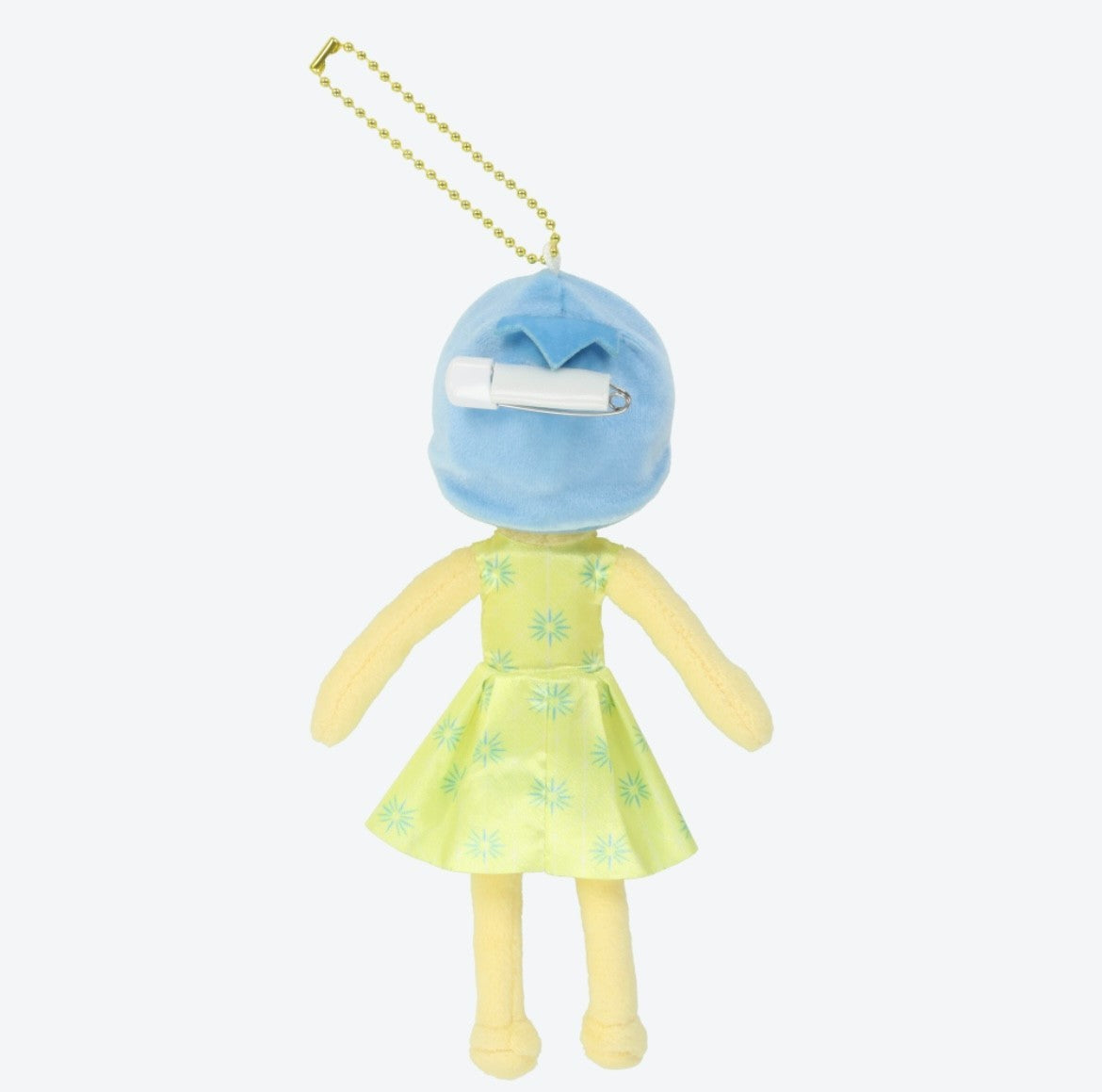 Japan Tokyo Disney Resort Inside Out Badge Plush Keychain Joy