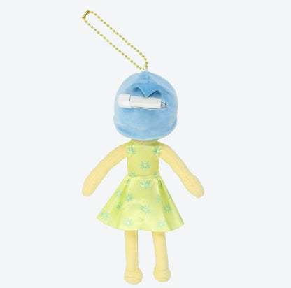 Japan Tokyo Disney Resort Inside Out Badge Plush Keychain Joy