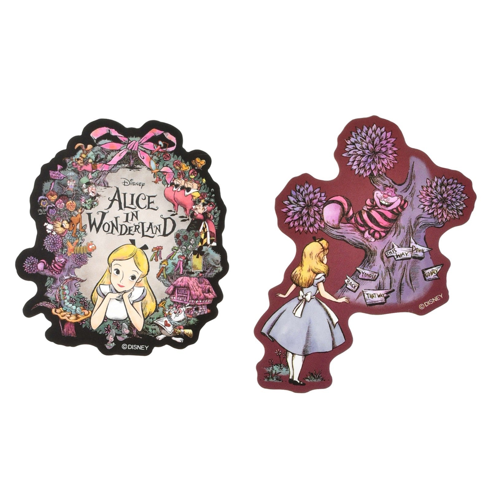 Japan Tokyo Disney Store Alice Stickers & Decals Die-cut Sticker Collection 75TH