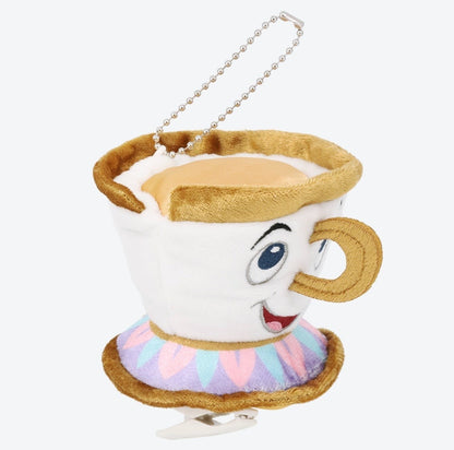 Japan Tokyo Disney Resort Beauty and the Beast Chip Plush Shoulder clip Keychain