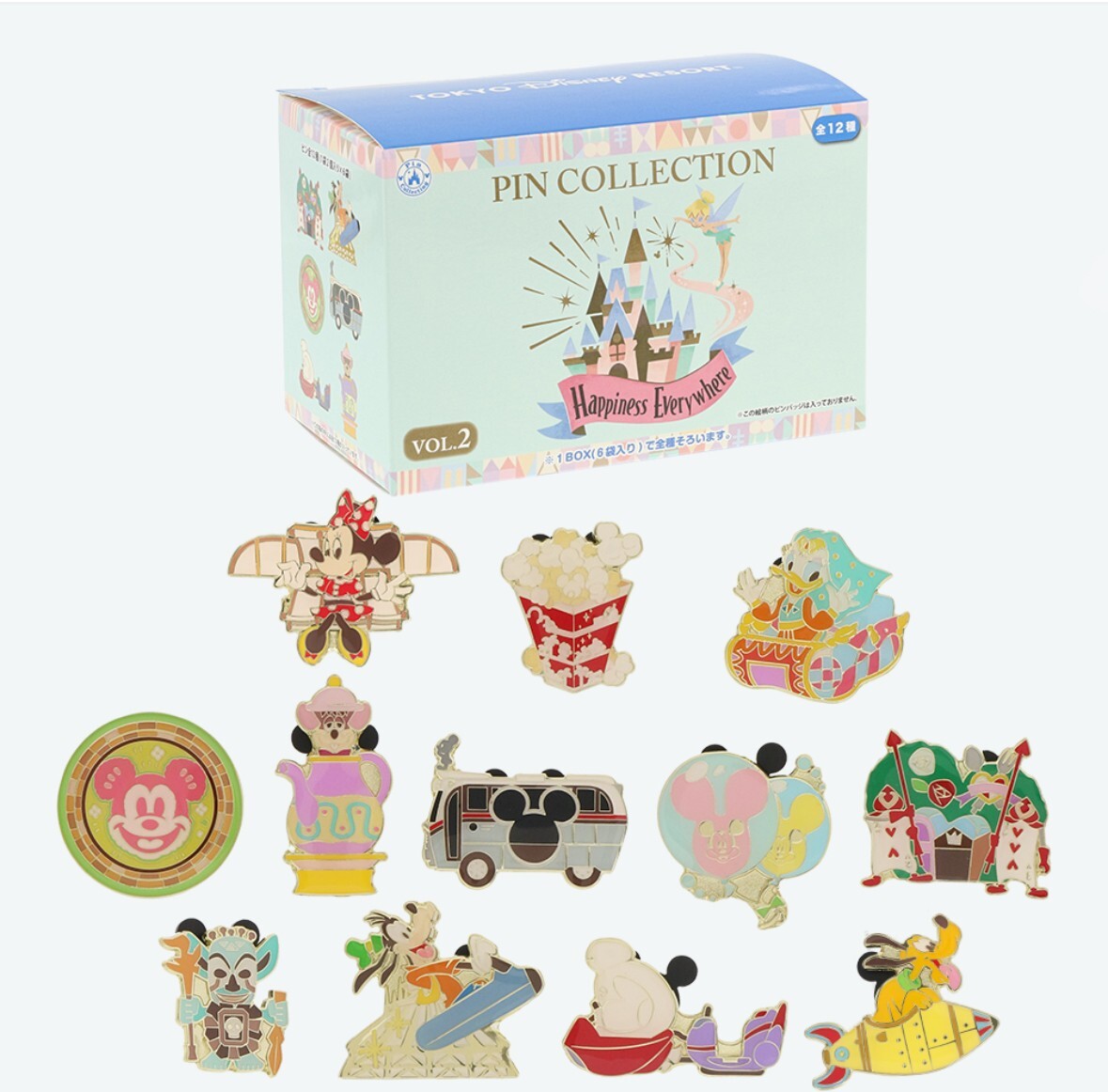 Japan Tokyo Disney Resort Park Motif Pin badge Collection Happiness Everywhere 2