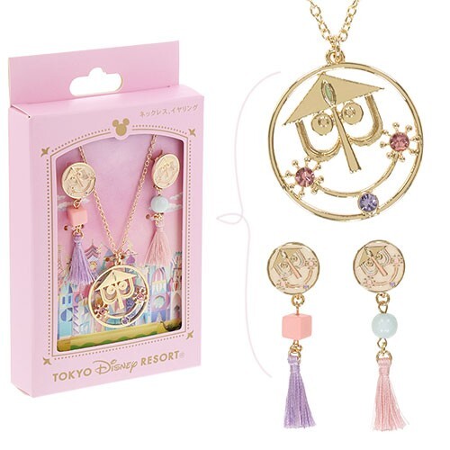 Japan Tokyo Disney Resort Necklace & Earrings It's a Small World