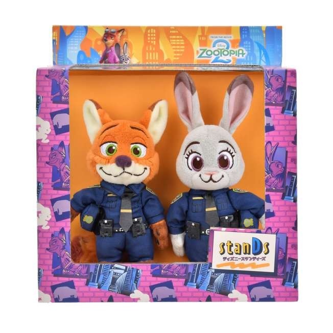 '+Japan Tokyo Disney Store Judy Hopps & Nick Wilde Plush Toy stanDs Zootopia 2