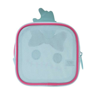Japan Tokyo Disney Store Scrump Pouch Square Mesh Face Stitch