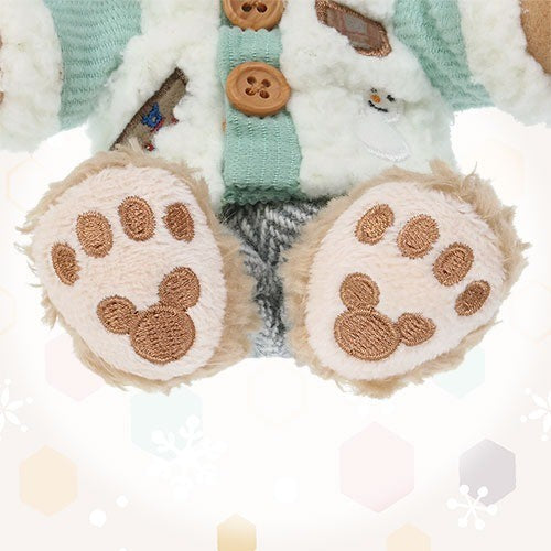 Japan Tokyo Disney Resort Duffy Plush Toy Badge Keychain Snowy Day Christmas