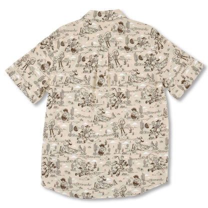 Japan Tokyo Disney Store Toy Story Short-Sleeved Shirt Beige XL Western